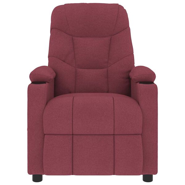 vidaXL Fauteuil de massage Rouge bordeaux Tissu