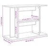 vidaXL Support pour aquarium noir 80x35x60 cm bois d'ing&eacute;nierie