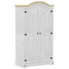 vidaXL Garde-robe Corona blanc 102x52x186 cm bois de pin massif