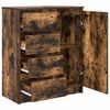 vidaXL Buffet avec tiroirs ch&ecirc;ne fum&eacute; 71x35x84 cm bois d'ing&eacute;nierie