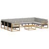 vidaXL Ensemble de canap&eacute;s d'ext&eacute;rieur 10 pc Blanc et gris clair