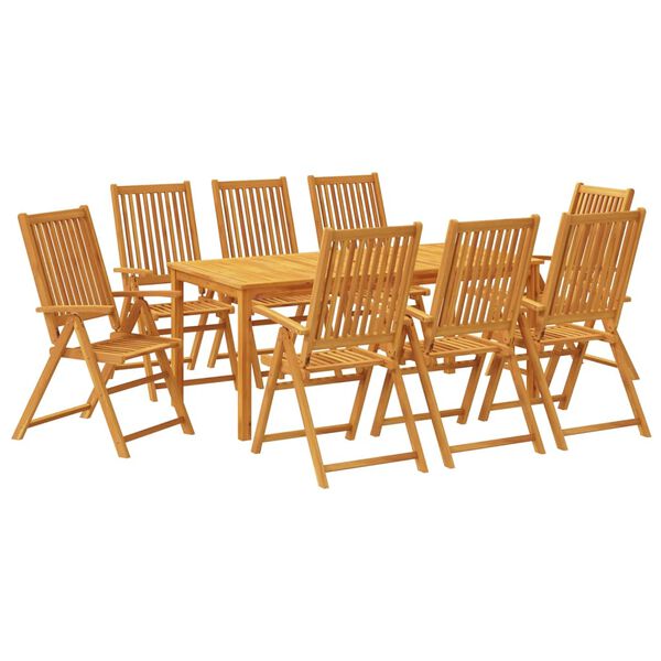 vidaXL Ensemble &agrave; manger de jardin 9 pcs 180x90x75 cm bois d'acacia solide
