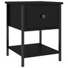 vidaXL Tables de chevet 2 pcs noir 34x35,5x45 cm bois d'ing&eacute;nierie