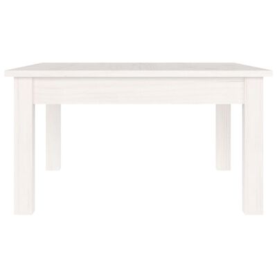 vidaXL Table basse Blanc 55x55x30 cm Bois massif de pin