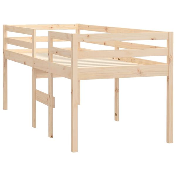 vidaXL Lit haut sans matelas 90x190 cm bois de pin massif
