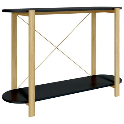 vidaXL Table console Noir 110x38x75 cm Bois d'ingénierie