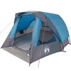 vidaXL Tente de cabine familiale 6 personnes bleu imperm&eacute;able