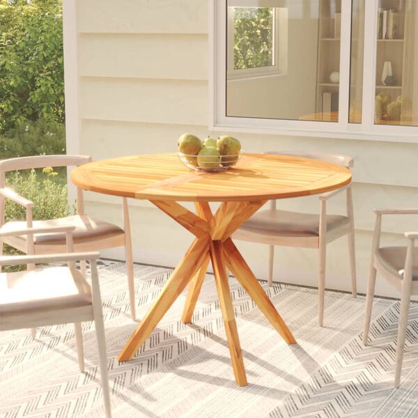 vidaXL Table de jardin 110x110x75 cm Bois d'acacia solide