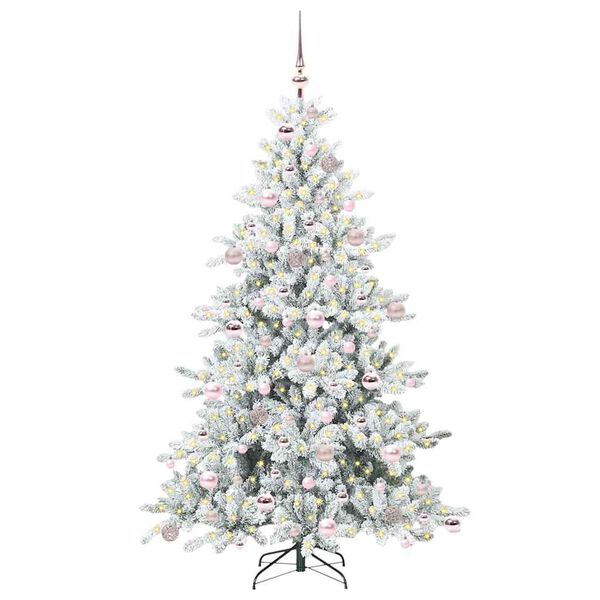vidaXL Sapin de No&euml;l Artificiel &agrave; Branches Articul&eacute;es Blanc 180 cm