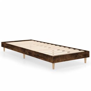 vidaXL Cadre de lit ch&ecirc;ne fum&eacute; 75x190 cm bois d'ing&eacute;nierie