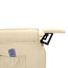 vidaXL Fauteuil de massage inclinable Crème Tissu