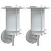 vidaXL Appliques murales d'ext&eacute;rieur 2pcs argent&eacute; acier inoxydable
