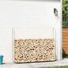 vidaXL Portant de bois de chauffage 200x25x150 cm acier galvanis&eacute;