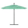 vidaXL Parasol de jardin avec m&acirc;t en acier vert 290x290x238 cm