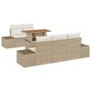 vidaXL Ensemble de canap&eacute; de jardin 6 pc Beige Poly rotin