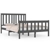 vidaXL Cadre de lit sans matelas gris bois massif