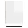 vidaXL Meuble TV Blanc brillant 160x35x55 cm Bois d'ing&eacute;nierie