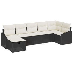 vidaXL Ensemble de Canap&eacute;s avec coussin 7 pcs polyrotin