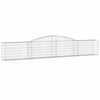 vidaXL Paniers &agrave; gabions arqu&eacute;s 3 pcs 400x30x60/80 cm Fer galvanis&eacute;