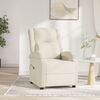 vidaXL Fauteuil inclinable &eacute;lectrique Cr&egrave;me Velours