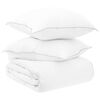 vidaXL Ensemble de Duvet Blanc 200 x 200 cm Polyester, Bambou