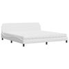 vidaXL Lit avec matelas Dover blanc 200x200 cm similicuir