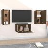 vidaXL Ensemble de meubles TV 3 pcs Ch&ecirc;ne marron Bois d'ing&eacute;nierie
