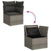 vidaXL Salon de jardin 11 pcs avec coussins gris r&eacute;sine tress&eacute;e