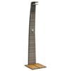 vidaXL Douche d'ext&eacute;rieur gris 55x60x224 cm r&eacute;sine tress&eacute;e bois acacia