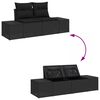 vidaXL Ensemble de canapé de jardin 9 pcs Noir