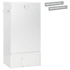 vidaXL Four &agrave; fumer 3 pcs 44,5 x 29 x 83 cm Acier galvanis&eacute; Argent&eacute;
