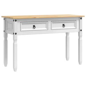 vidaXL Table d'appoint CORONA Blanc 115 x 46 x 73 cm Pin massif