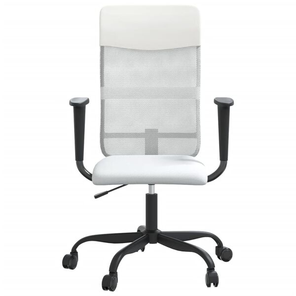 vidaXL Chaise de bureau réglable en hauteur blanc