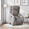 vidaXL Fauteuil inclinable de massage &eacute;lectrique Taupe Tissu
