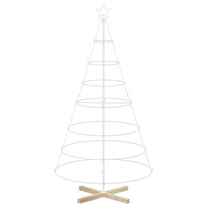 vidaXL Sapin de No&euml;l en m&eacute;tal avec support KUOPIO 180 cm Acier Blanc