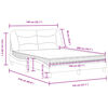 vidaXL Lit avec matelas Hvar marron fonc&eacute; 140x200 cm tissu