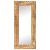 vidaXL Miroir sculpt&eacute; &agrave; la main 110x50x2,5 cm bois de manguier solide