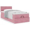 vidaXL Cadre de lit ottoman avec matelas rose 90x200 cm velours