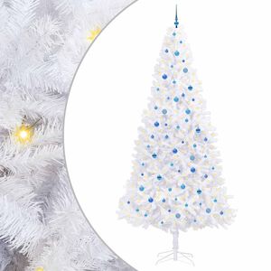 vidaXL Sapin de No&euml;l artificiel avec 300 LED Blanc 300 cm PVC et Acier