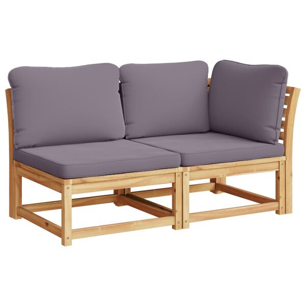 vidaXL Salon de jardin 4 pcs avec coussins Bois d'acacia solide