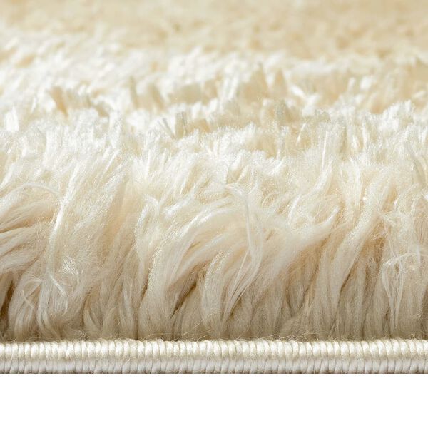 vidaXL Tapis shaggy &agrave; poils hauts Beige 200x290 cm 50 mm
