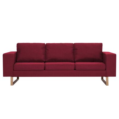 vidaXL Ensemble de canapé 2 pcs Tissu Rouge bordeaux