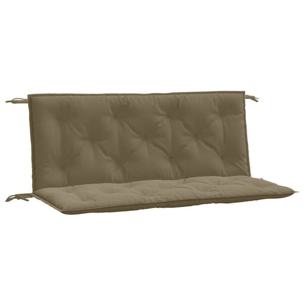 vidaXL Coussins de banc de jardin lot de 2 taupe m&eacute;lang&eacute; tissu