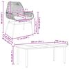 vidaXL Ensemble &agrave; manger de jardin coussins 9pcs noir poly rotin verre