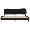 vidaXL Cadre de lit avec LED sans matelas Hvar noir 200x200 cm tissu