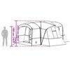 vidaXL Tente familiale avec toit Vert et blanc 760 x 645 x 230 cm