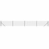 vidaXL Cl&ocirc;ture en treillis m&eacute;tallique et ancrage anthracite 1x10 m