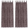 vidaXL Rideaux en velours 2 pcs Marron 260 x 140 cm Velours
