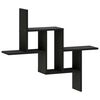 vidaXL &Eacute;tag&egrave;re Murale Ch&ecirc;ne noir 87 x 17 x 75 cm Bois d'ing&eacute;nierie