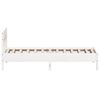 vidaXL Cadre de lit sans matelas blanc 75x190 cm bois de pin massif